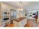 Gourmet kitchen with a large island, stainless steel appliances, and an open layout at 2250 Edgemere Lake Cir, Marietta, GA 30062