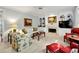 Cozy living room with fireplace, built-in shelving, and comfortable seating at 2250 Edgemere Lake Cir, Marietta, GA 30062