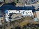 Overhead shot of the building showcasing parking, rooftop, and pool area at 2255 Peachtree Ne Rd # 521, Atlanta, GA 30309