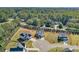 Scenic aerial shot of a community with lush greenery and well-spaced modern homes on a sunny day at 3440 Carswell Bnd, Cumming, GA 30028