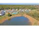 Aerial shot of the community amenities featuring a pool, tennis courts, and a scenic pond at 3440 Carswell Bnd, Cumming, GA 30028