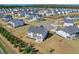 Expansive aerial view of a modern housing development featuring well-kept lawns and a scenic lake at 3440 Carswell Bnd, Cumming, GA 30028
