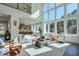 Bright living room featuring soaring ceilings, large windows, and an open floor plan at 3440 Carswell Bnd, Cumming, GA 30028