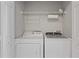 Convenient laundry room with white washer and dryer at 1240 Kilmington Ct, Alpharetta, GA 30009
