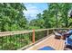 Outdoor deck surrounded by lush greenery offering serene views at 2075 Six Branches, Roswell, GA 30076