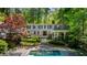 Beautiful backyard featuring a pool, patio, and lush landscaping for outdoor enjoyment at 2890 Howell Mill Rd, Atlanta, GA 30327