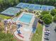 A community oasis features a pool, slides, and tennis courts, perfect for recreation and leisure at 1721 Mulberry Lake Dr, Dacula, GA 30019