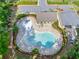 Aerial view of the community pool and surrounding area at 3477 Ivy Birch Way, Buford, GA 30519