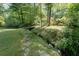 Backyard stream with a bridge, offers a peaceful retreat and natural beauty at 3705 Rolling Creek Dr, Buford, GA 30519