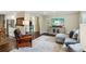 Bright living room with hardwood floors, plantation shutters, neutral paint, and stylish furnishings at 3533 Keswick Dr, Atlanta, GA 30341