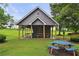 Picnic shelter with tables near the playground at 1185 Charter Club Dr, Lawrenceville, GA 30043