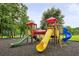 Colorful playground with multiple slides and climbing areas at 1185 Charter Club Dr, Lawrenceville, GA 30043