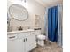 Modern bathroom featuring vanity with sleek black faucet and framed artwork at 39 Summer Nw Pl, Cartersville, GA 30121