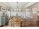 Dining room featuring a wooden table, seating for six, and elegant decor at 39 Summer Nw Pl, Cartersville, GA 30121