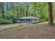 Charming single-story home with a long driveway and lush wooded surroundings at 4856 Rock Haven Dr, Lilburn, GA 30047