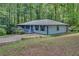 Single-story home with blue painted exterior, blue trim, and a well-maintained front yard at 4856 Rock Haven Dr, Lilburn, GA 30047