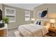 Comfortable bedroom with natural light from the windows, complimented by an ensuite bedside table with lamps at 2640 Garland Way, Duluth, GA 30096