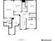 Upstairs floor plan featuring 3 bedrooms, 2 bathrooms, sitting room, and walk-in closet at 832 Topaz Vly, Canton, GA 30114