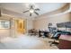 Office with multiple monitors, French doors, desk, and additional table and chairs at 9810 Foxworth Dr, Alpharetta, GA 30022