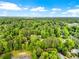 Aerial view showcasing the property nestled within a lush green neighborhood at 2929 Alberta Dr, Marietta, GA 30062