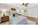 Bright bedroom with a ceiling fan, hardwood floors and decor at 2929 Alberta Dr, Marietta, GA 30062