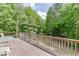 Spacious wooden deck overlooking the backyard and mature trees at 4530 Bogan Gates Dr, Buford, GA 30519