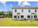 Exterior rear view of a modern two-story home with well-manicured lawn at 200 Starr Cir, Stockbridge, GA 30281