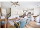 Spacious living room area flows into the kitchen with lots of seating and hardwood floors at 200 Starr Cir, Stockbridge, GA 30281