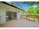 Expansive deck area overlooking a lush green backyard at 4058 Daron Ct, Ellenwood, GA 30294
