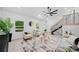 Spacious living room with modern decor, hardwood floors, and abundant natural light at 4058 Daron Ct, Ellenwood, GA 30294