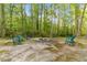 Picturesque backyard featuring a fire pit, swing, and seating area for relaxing and entertaining at 1981 Luke Edwards Rd, Dacula, GA 30019