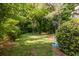 Backyard surrounded by trees, basketball hoop, and grass at 120 Turman Se Ave, Atlanta, GA 30315