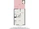 Detailed floor plan layout with dimensions highlighting the kitchen, living room, and deck at 136 Peachtree Memorial Nw Dr # Va2, Atlanta, GA 30309