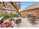 Outdoor deck with pergola, fire pit, and comfortable seating, perfect for relaxing or entertaining at 692 Heritage Post Ln, Grayson, GA 30017