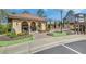 Community pavilion with stone fireplace and outdoor seating with professional landscaping at Tuscany Village in Dacula, GA at 116 Via Roma, Woodstock, GA 30188