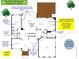 Detailed first floor plan showcasing an open layout, gourmet kitchen, and multiple living spaces at 227 Cedarhurst Dr, Canton, GA 30115