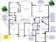Second floor plan featuring a spacious primary suite, walk-in closets, and flexible office space at 227 Cedarhurst Dr, Canton, GA 30115