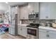 A bright kitchen showcases stainless steel appliances, granite countertops, and ample cabinet space at 6237 Thorncrest Dr # 10, Tucker, GA 30084