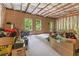 Unfinished basement with exposed ceiling and walls, and concrete floor at 6237 Thorncrest Dr # 10, Tucker, GA 30084