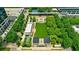 An aerial view highlighting green space with fountains and green area with seating at 10 Perimeter Summit Ne Blvd # 3109, Atlanta, GA 30319
