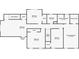Detailed floor plan showcasing the layout of the upper level, including bedrooms, bathrooms, and closet space at 4281 Chimney Lake Ne Dr, Roswell, GA 30075