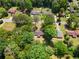 A neighborhood is full of trees surrounding well kept homes in this aerial view at 4356 Executive Dr, Stone Mountain, GA 30083