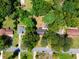 Beautiful aerial view showcasing a property with mature trees and an expansive backyard at 4356 Executive Dr, Stone Mountain, GA 30083