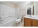 Full bathroom with shower and tub, toilet and vanity at 5485 Sierra Trl, Atlanta, GA 30349