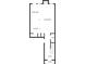 First-floor plan featuring kitchen, dining area, living room, bath, foyer, and porch at 5485 Sierra Trl, Atlanta, GA 30349