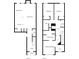 Floor plans of first and second stories include kitchen, bedrooms, bathrooms, and laundry at 5485 Sierra Trl, Atlanta, GA 30349