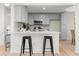 Kitchen with stainless steel appliances, stone countertops, and breakfast bar at 223 Old Alabama Se Rd, Emerson, GA 30137