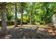 The backyard includes a concrete slab, mature trees, and a privacy fence for outdoor enjoyment at 1761 Flat Shoals Se Rd, Atlanta, GA 30316
