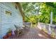 Outdoor deck with comfortable seating, views of the green yard, and nice light at 1761 Flat Shoals Se Rd, Atlanta, GA 30316