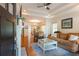 Bright living room featuring hardwood floors and an open floor plan at 1761 Flat Shoals Se Rd, Atlanta, GA 30316